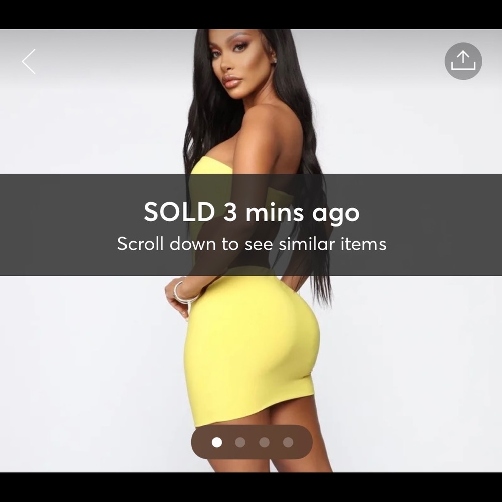 Cut It Out Yellow Tube Dress